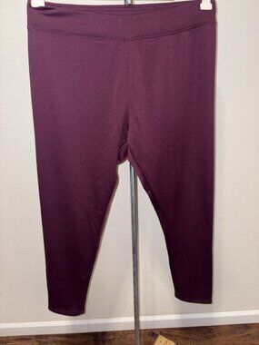 Faded Glory Womens XL 16-18 Comfy Pants Elastic Waist Casual 36X26 Stretch